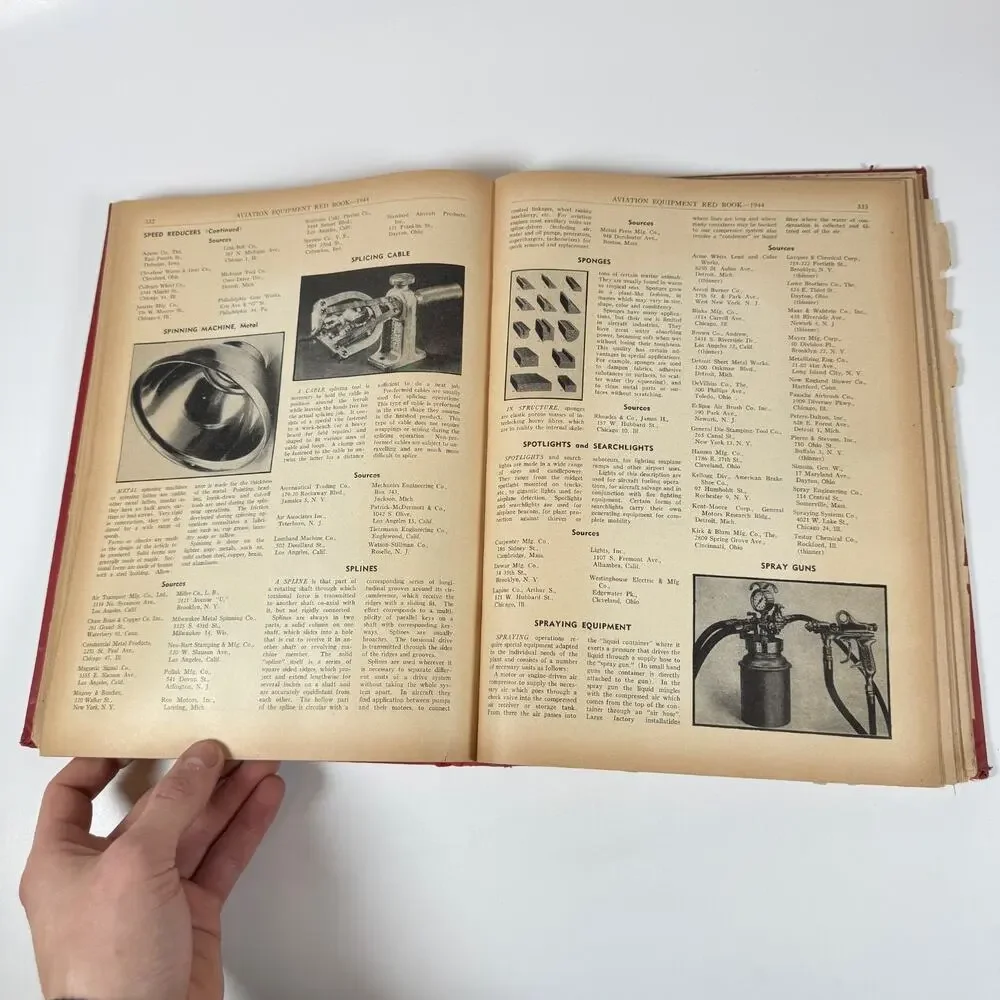 Aviation Equipment Red Book by John Regan 1944 Vintage book